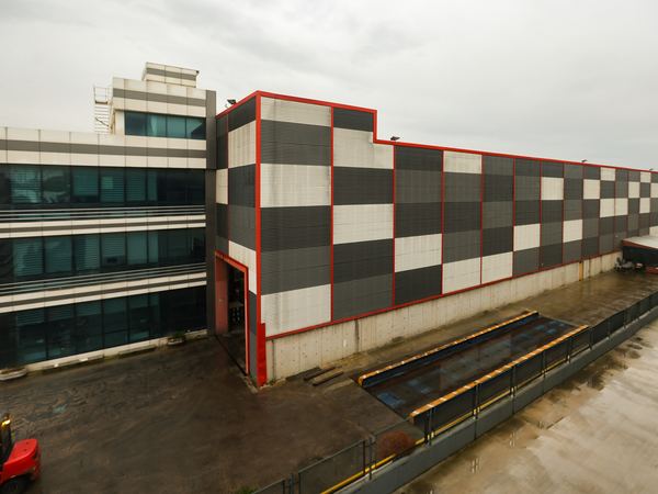 Factory building side view